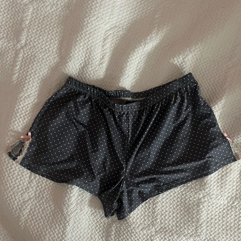Marilyn Monroe Black and White Pajama Shorts with Drawstring Waist